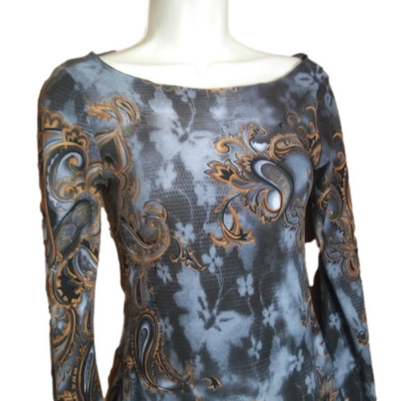 EYESHADOW Stony Apparel Paisley Blouse Juniors Sm - Picture 2 of 6